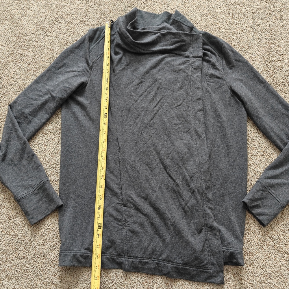 Lululemon Athletica Womens Coast Wrap Heathered Dark Gray Mod Jacket 12 - Picture 10 of 12